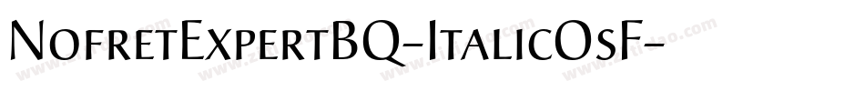 NofretExpertBQ-ItalicOsF字体转换