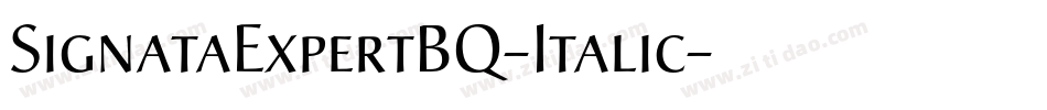 SignataExpertBQ-Italic字体转换