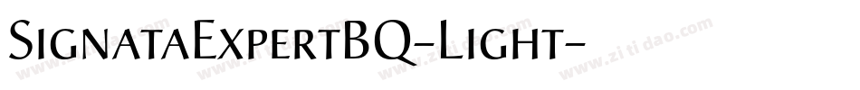 SignataExpertBQ-Light字体转换