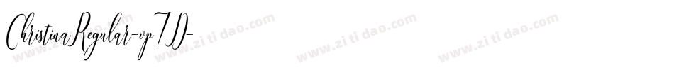 ChristinaRegular-vp7D字体转换