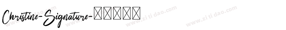 Christine-Signature字体转换