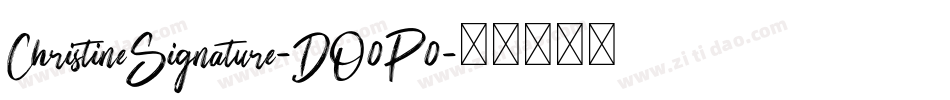 ChristineSignature-DO0P0字体转换