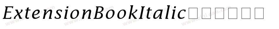 ExtensionBookItalic字体转换