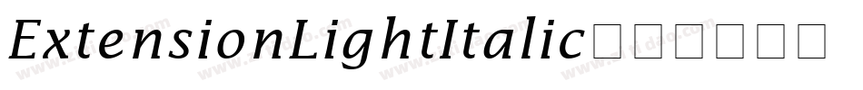 ExtensionLightItalic字体转换