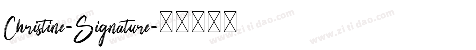 Christine-Signature字体转换