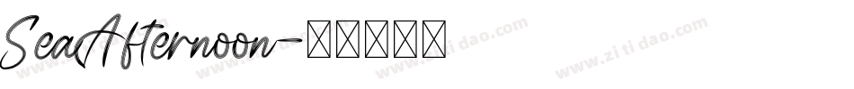 SeaAfternoon字体转换