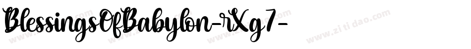 BlessingsOfBabylon-rXg7字体转换