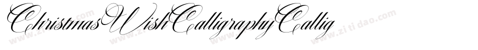 ChristmasWishCalligraphyCalligraphy-yKzZ字体转换