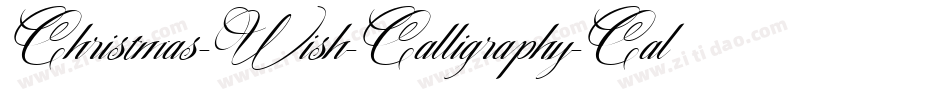 Christmas-Wish-Calligraphy-Call字体转换