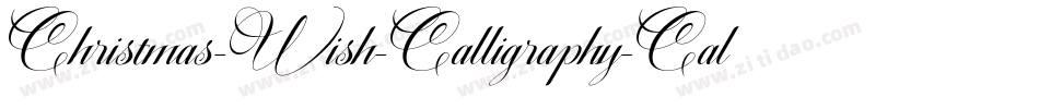 Christmas-Wish-Calligraphy-Call字体转换