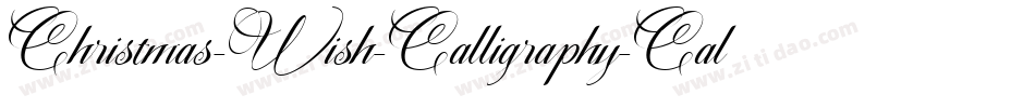 Christmas-Wish-Calligraphy-Call字体转换