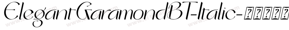 ElegantGaramondBT-Italic字体转换