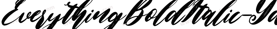 EverythingBoldItalic-YdA8字体转换