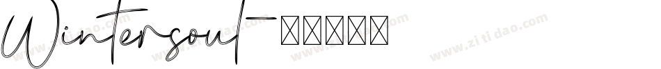 Wintersoul字体转换