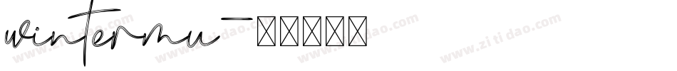 wintermu字体转换