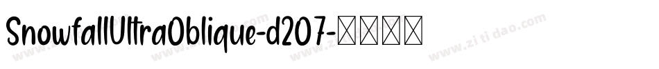 SnowfallUltraOblique-d2O7字体转换