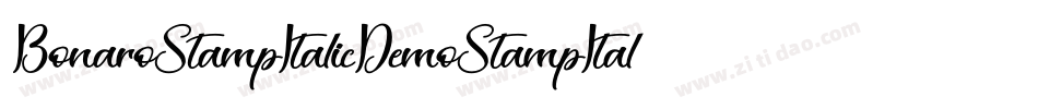 BonaroStampItalicDemoStampItalic-Wyp6G字体转换