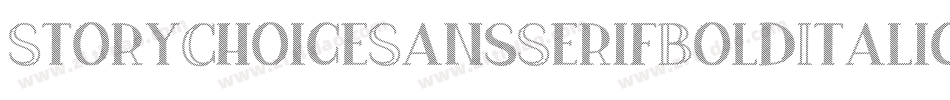 StoryChoiceSansSerifBoldItalic-YWnv字体转换