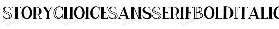 StoryChoiceSansSerifBoldItalic-YWnv字体转换