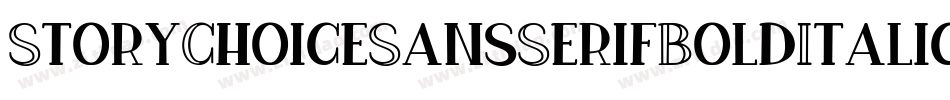 StoryChoiceSansSerifBoldItalic-YWnv字体转换