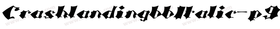 CrashlandingbbItalic-p9dK字体转换