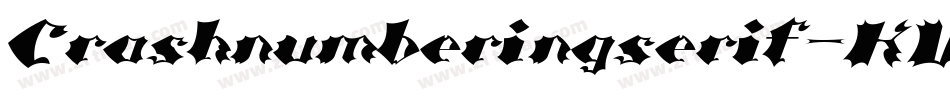 Crashnumberingserif-KVjW字体转换
