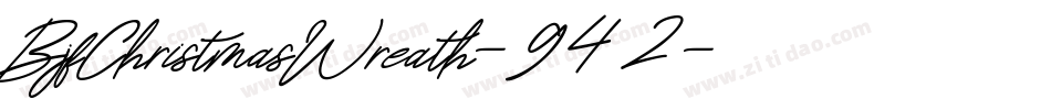 BjfChristmasWreath-942字体转换