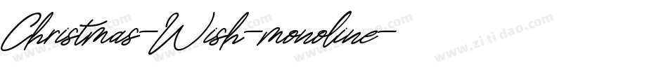 Christmas-Wish-monoline字体转换