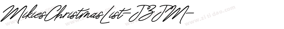 MikiesChristmasList-JZJM字体转换