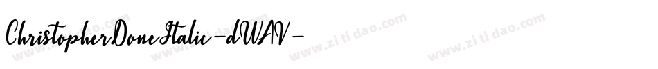 ChristopherDoneItalic-dWAV字体转换