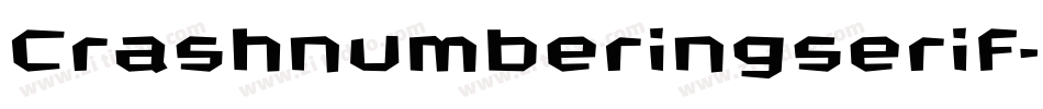 Crashnumberingserif-KVjW字体转换