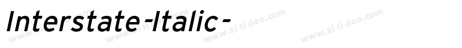 Interstate-Italic字体转换