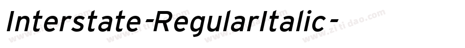 Interstate-RegularItalic字体转换