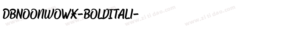 DBNoonWowX-BoldItali字体转换
