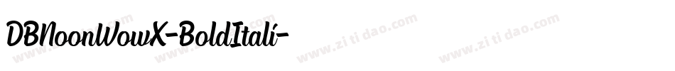 DBNoonWowX-BoldItali字体转换