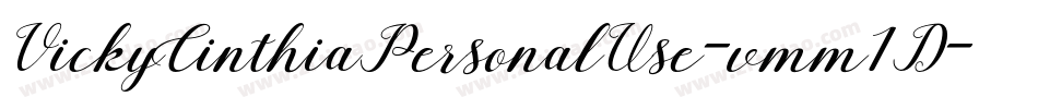 VickyCinthiaPersonalUse-vmm1D字体转换