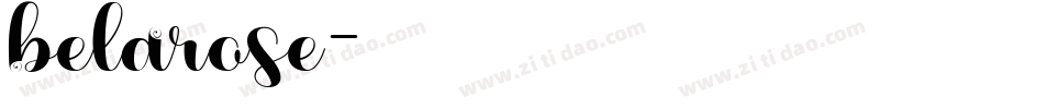 belarose字体转换