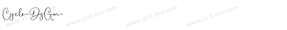 Cycle-DzGm字体转换