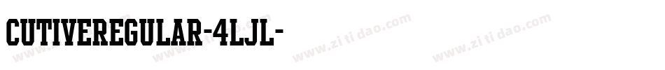 CutiveRegular-4LJl字体转换