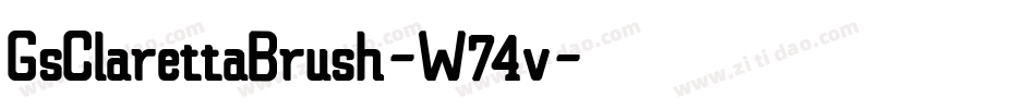 GsClarettaBrush-W74v字体转换