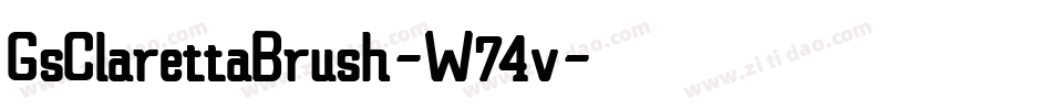 GsClarettaBrush-W74v字体转换