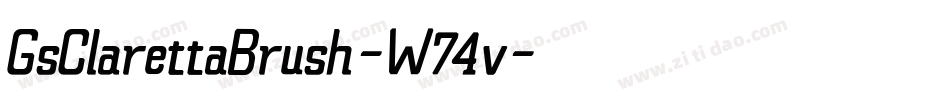 GsClarettaBrush-W74v字体转换