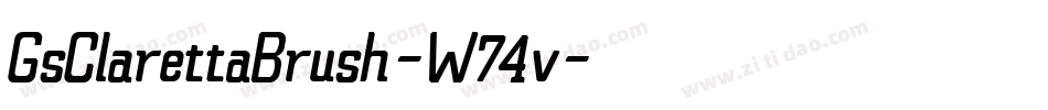 GsClarettaBrush-W74v字体转换