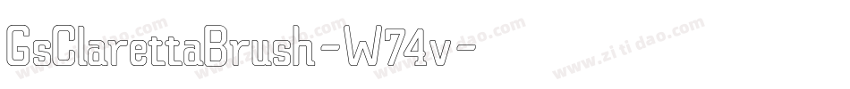 GsClarettaBrush-W74v字体转换