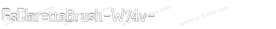 GsClarettaBrush-W74v字体转换