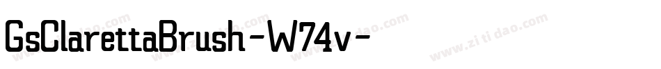 GsClarettaBrush-W74v字体转换