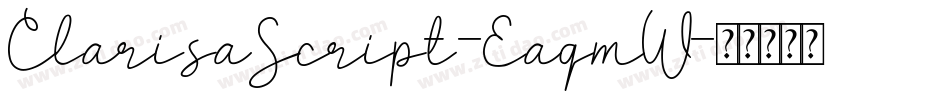 ClarisaScript-EaqmW字体转换