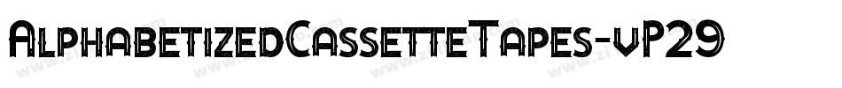 AlphabetizedCassetteTapes-vP29字体转换