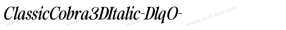 ClassicCobra3DItalic-Dlq0字体转换
