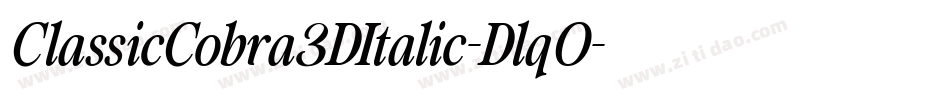ClassicCobra3DItalic-Dlq0字体转换